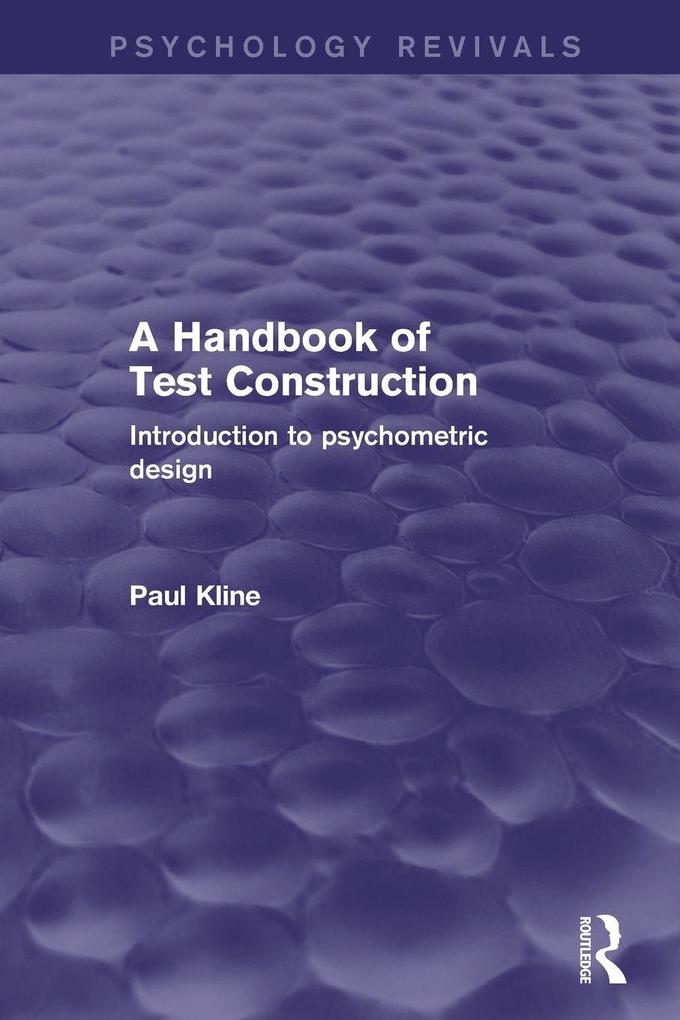 A Handbook of Test Construction