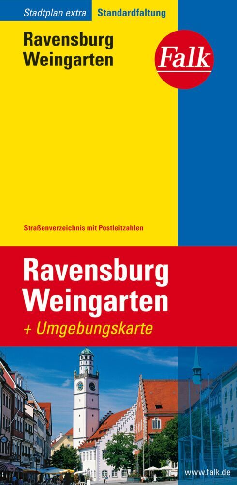 Falk Stadtplan Extra Ravensburg Weingarten 1:17.500