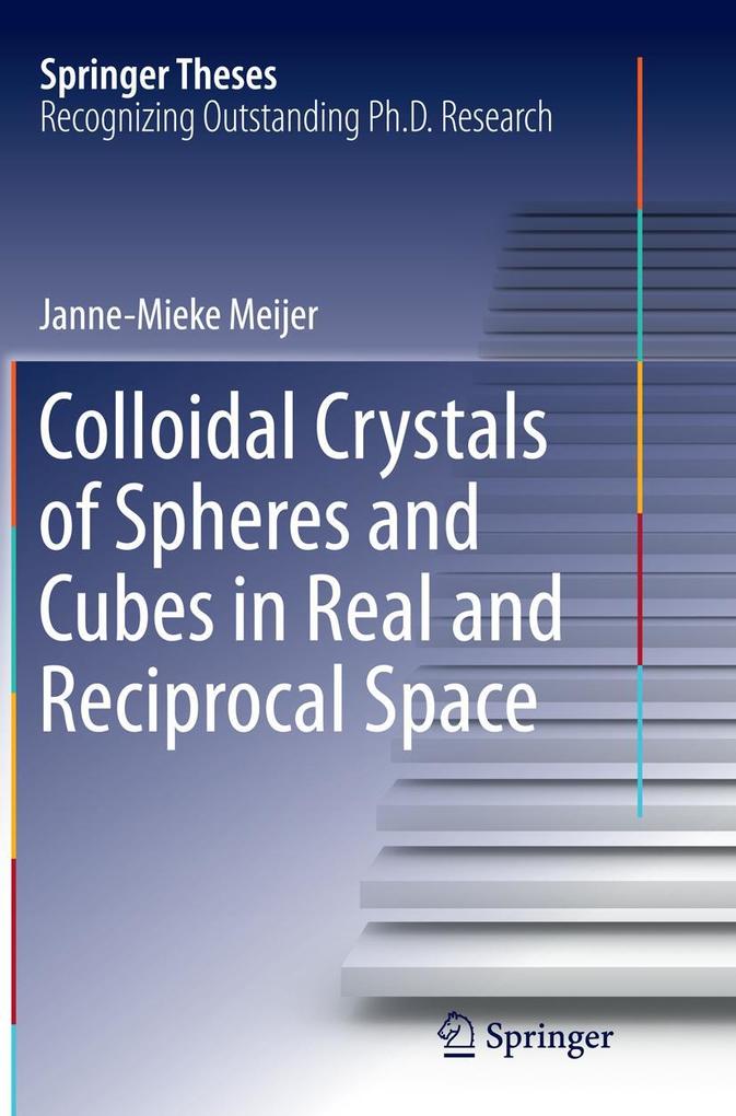 Colloidal Crystals of Spheres and Cubes in Real and Reciprocal Space