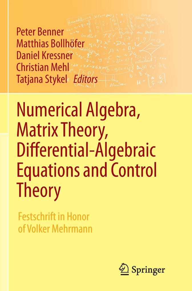 Numerical Algebra Matrix Theory Differential-Algebraic Equations and Control Theory