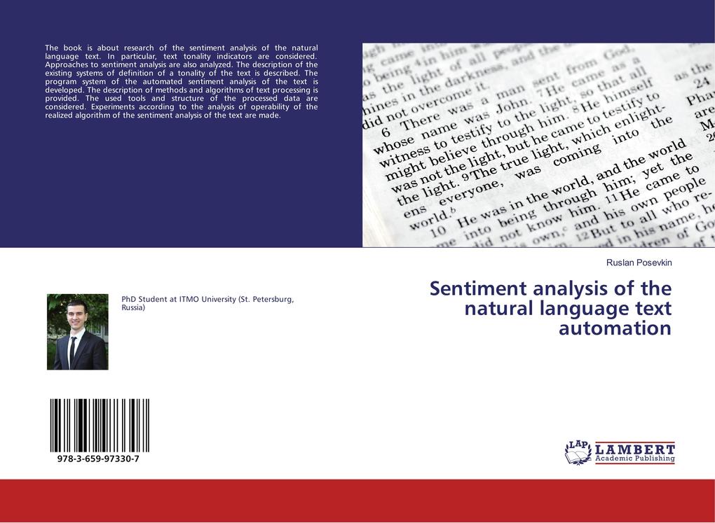 Sentiment analysis of the natural language text automation