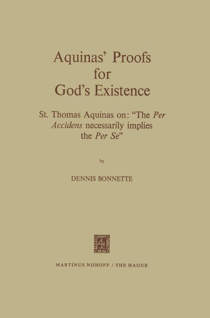 Aquinas' Proofs for God's Existence