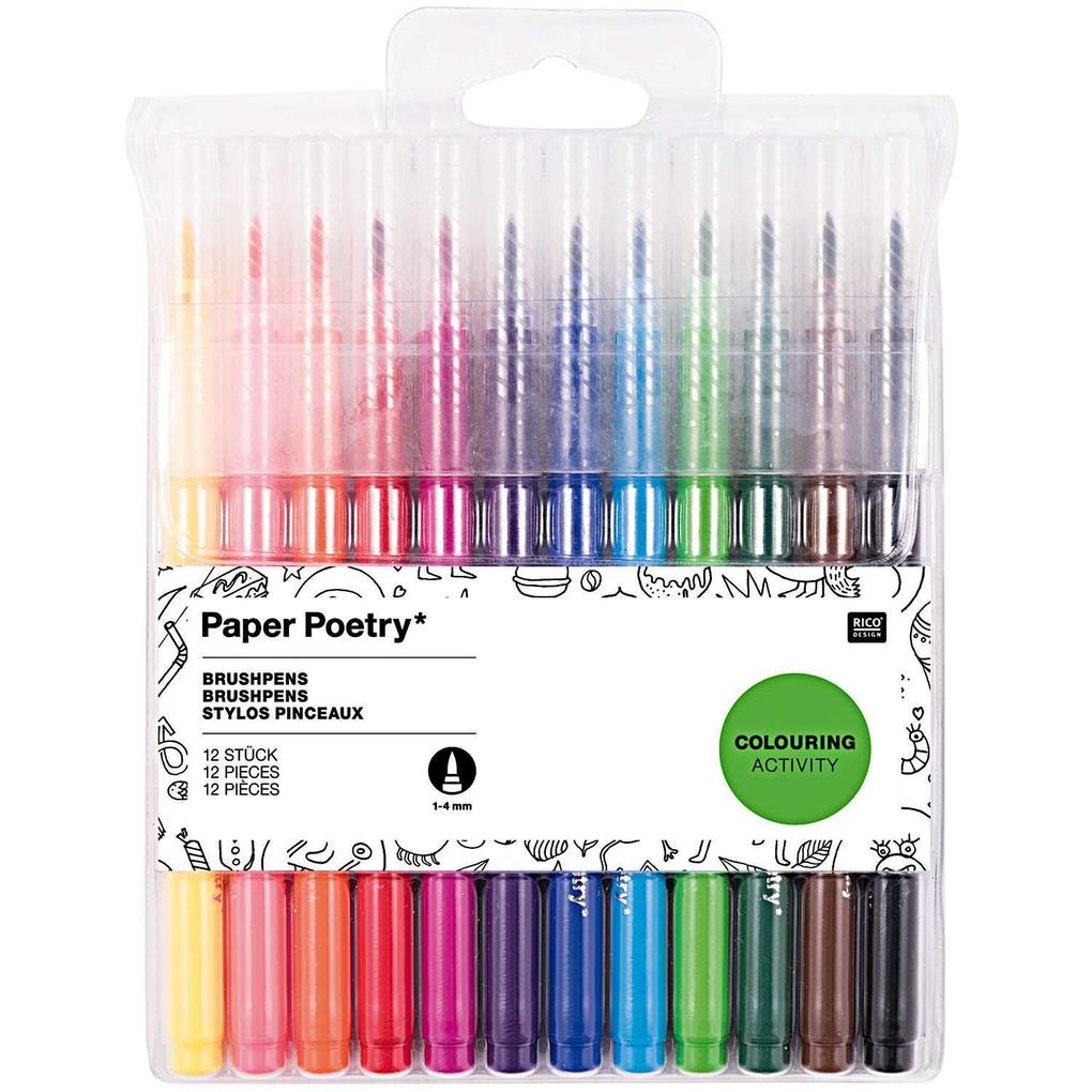 BRUSH PENS 12 STK