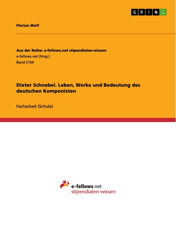 Image of Dieter Schnebel. Leben Werke und Bedeutung des deutschen Komponisten