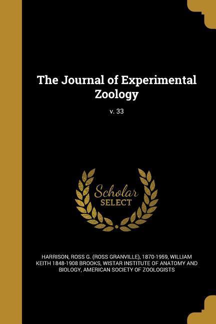 The Journal of Experimental Zoology; v. 33