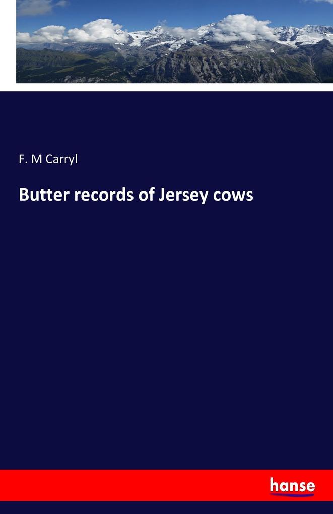 Image of Butter records of Jersey cows