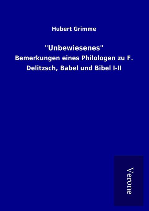 'Unbewiesenes'