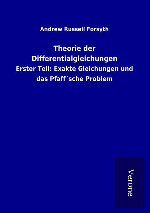 Theorie der Differentialgleichungen