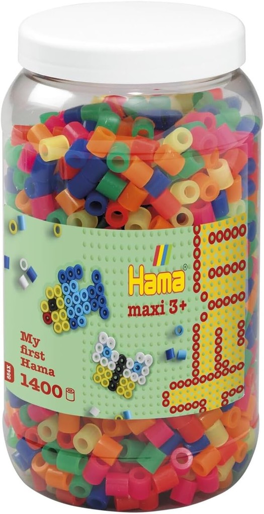 Hama 8542 - Dose mit ca. 1400 Stück Neon Mix