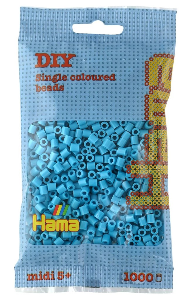Hama - Beutel mit Perlen 1000 Stück Azurblau