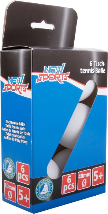New Sports Tischtennis Bälle 6 Stück