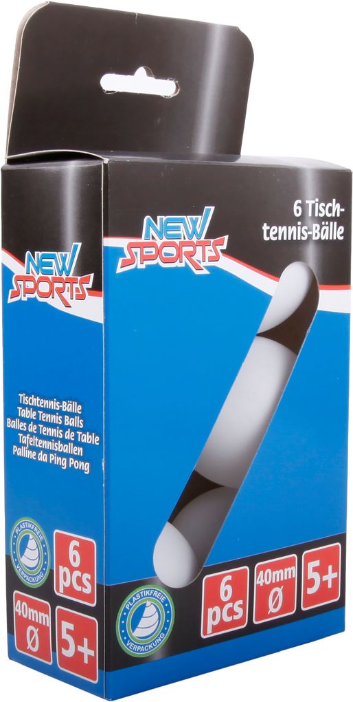 New Sports Tischtennis Bälle 6 Stück