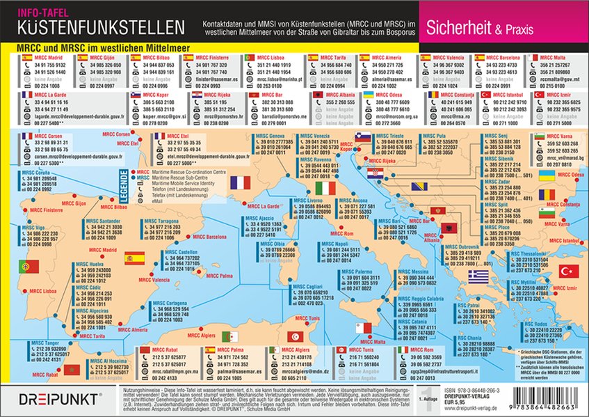 Küstenfunkstellen Westliches Mittelmeer Info-Tafel