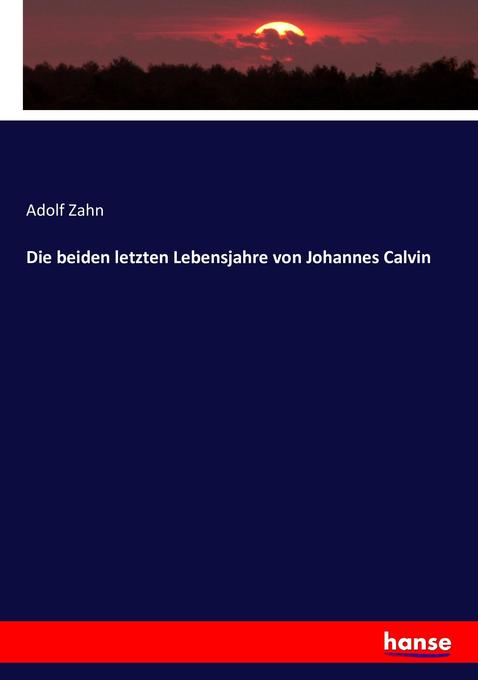 Die beiden letzten Lebensjahre von Johannes Calvin