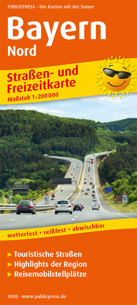 Bayern-Nord. Straßen- und Freizeitkarte 1 : 200 000