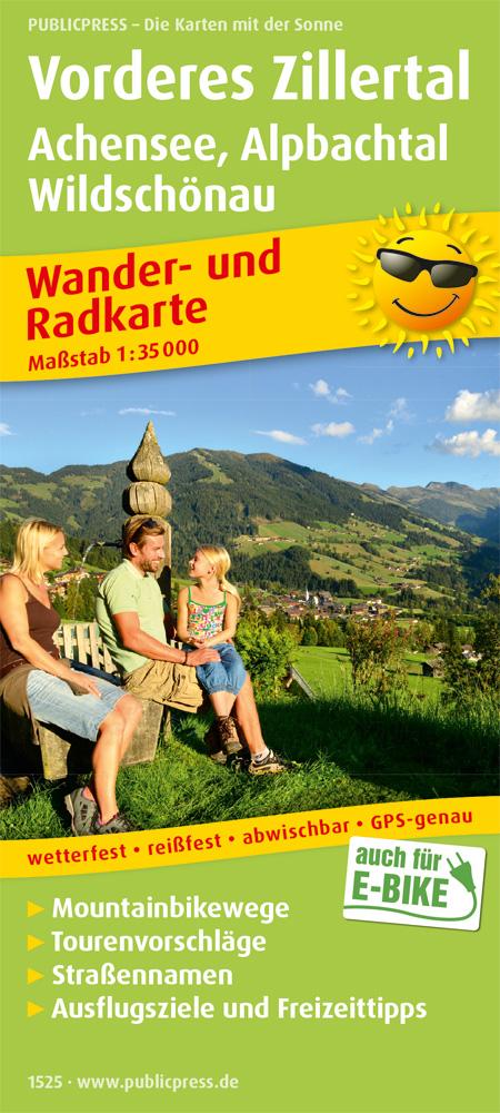 Vorderes Zillertal /Achensee /Alpbachtal /Wildschönau. Wander- und Radkarte 1 : 35 000