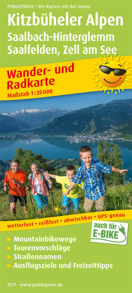 PublicPress Wander- und Radkarte Kitzbüheler Alpen Saalbach-Hinterglemm Saalfelden Zell am See
