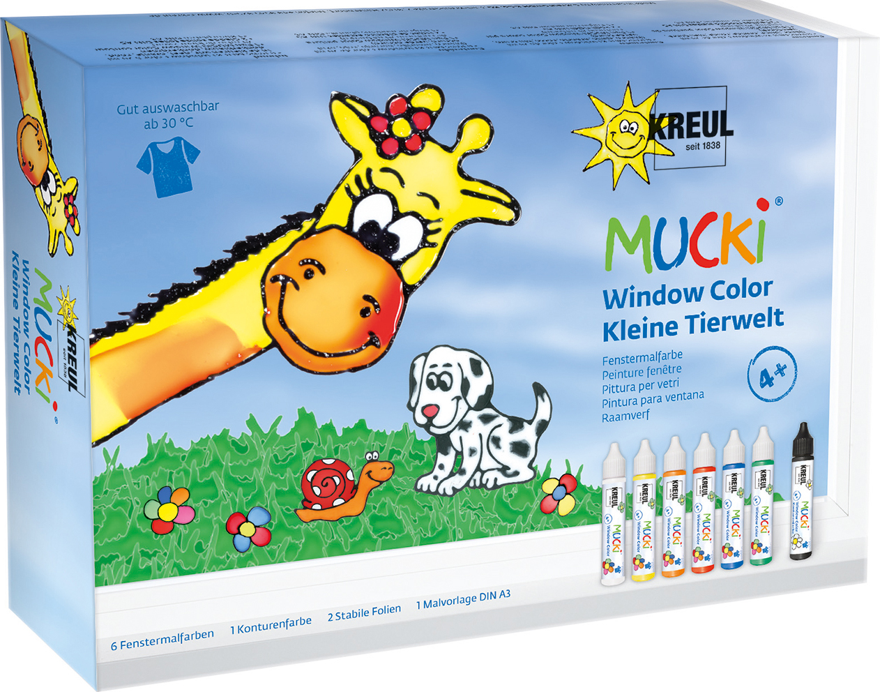 MUCKI Window Color Set Kleine Tierwelt, 7er Set
