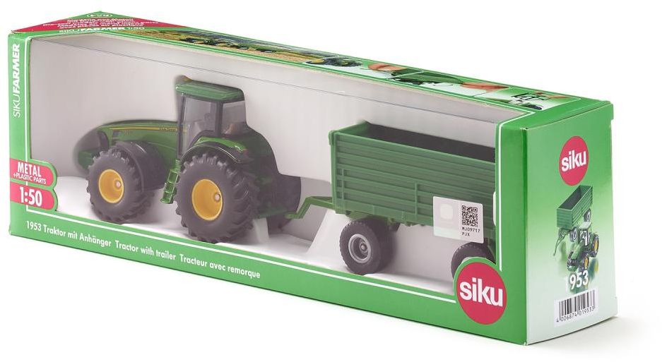 Image of SIKU 1953 Traktor mit Anhänger 1:50