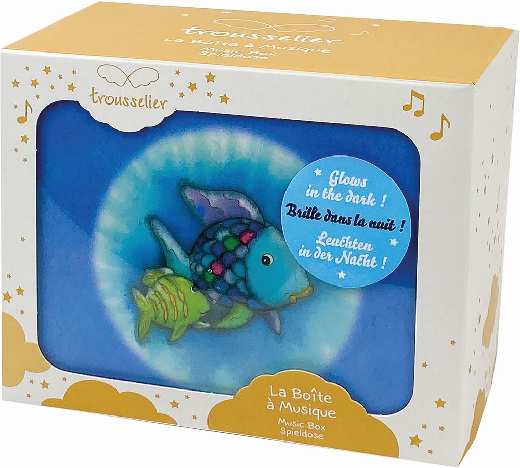 Trousselier - Schmuckkästchen mit Musik Regenbogenfisch nachtleuchtend