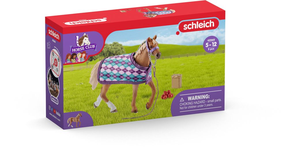 Image of Schleich - Horse Club - Englisches Vollblut mit Decke