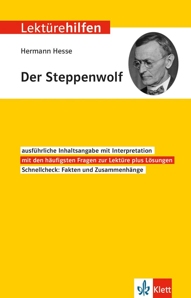 Klett Lektürehilfen Hermann Hesse Der Steppenwolf