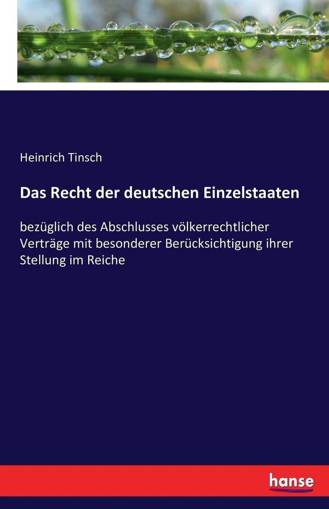 Image of Das Recht der deutschen Einzelstaaten