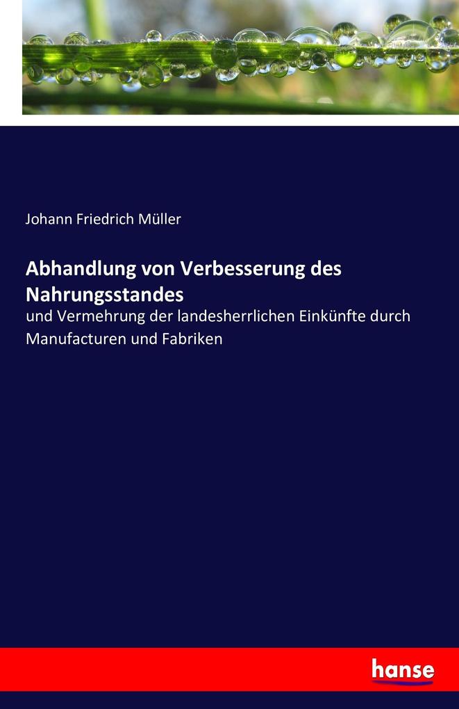 Abhandlung von Verbesserung des Nahrungsstandes
