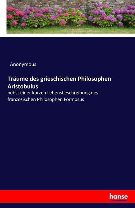 Image of Träume des grieschischen Philosophen Aristobulus