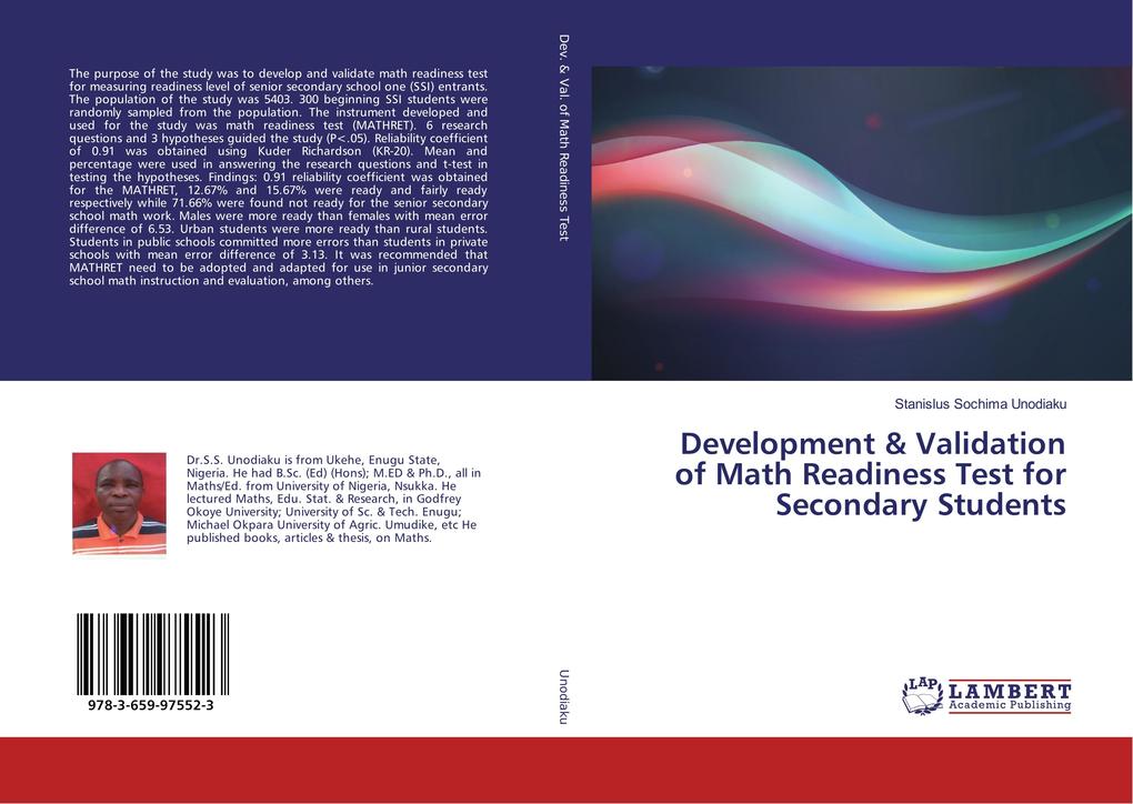 Development & Validation of Math Readiness Test for Secondary Students