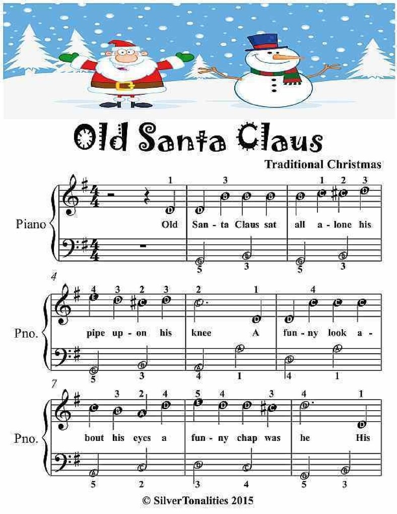 Old Santa Claus - Easiest Piano Sheet Music Junior Edition als eBook Download von Silver Tonalities - Silver Tonalities