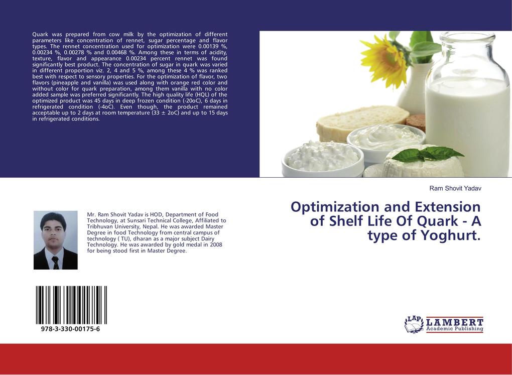 Optimization and Extension of Shelf Life Of Quark - A type of Yoghurt.