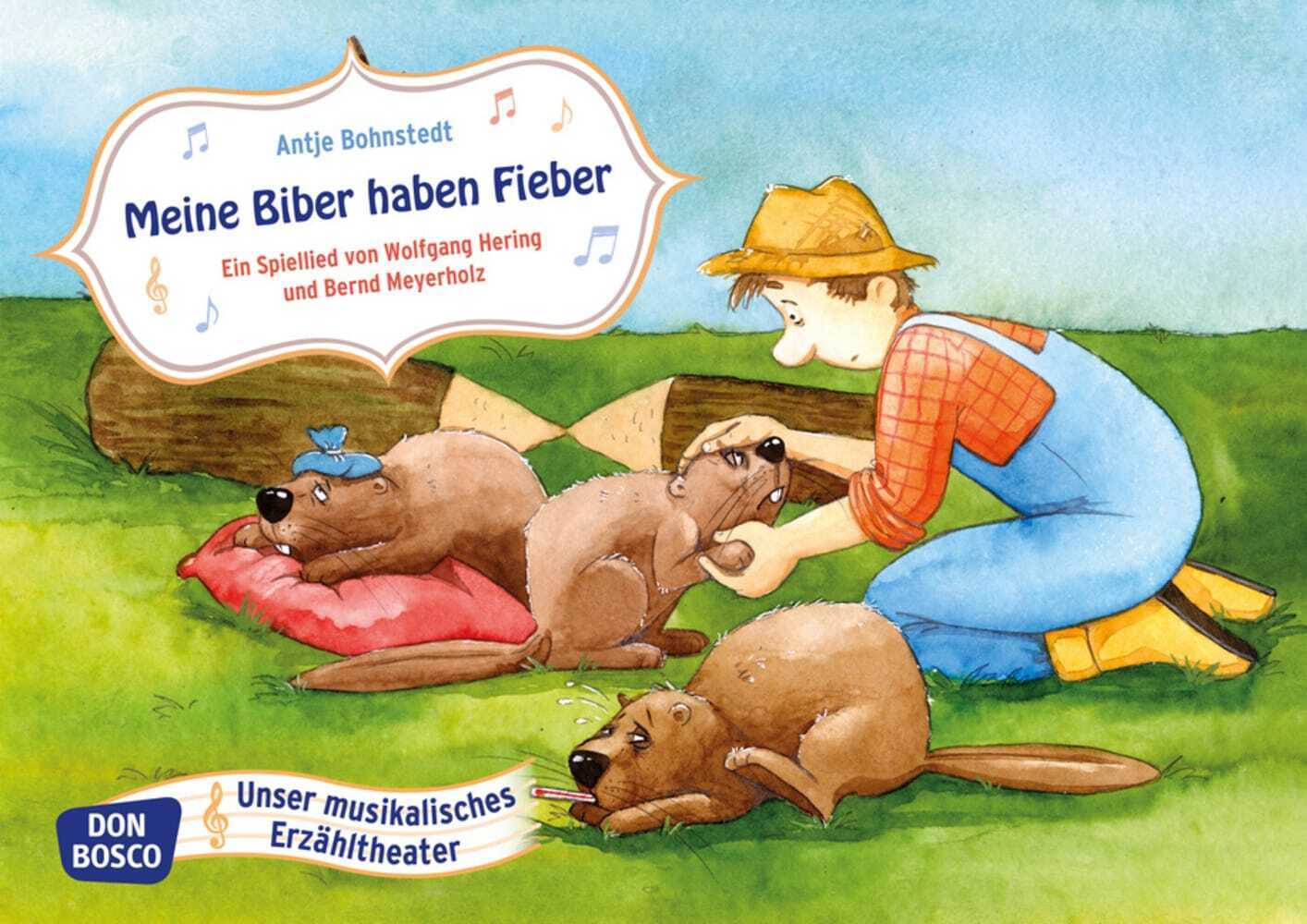Meine Biber haben Fieber. Ein Spiellied Kamishibai Bildkartenset
