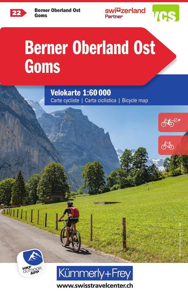 Radwanderkarte Berner Oberland Ost - Goms mit Ortsindex (22)