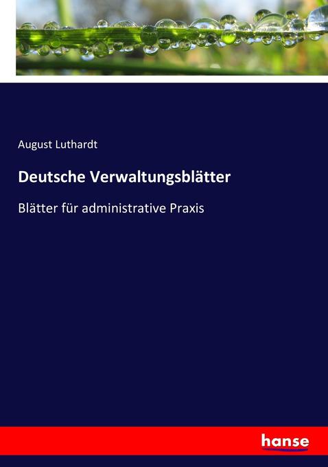Deutsche Verwaltungsblätter