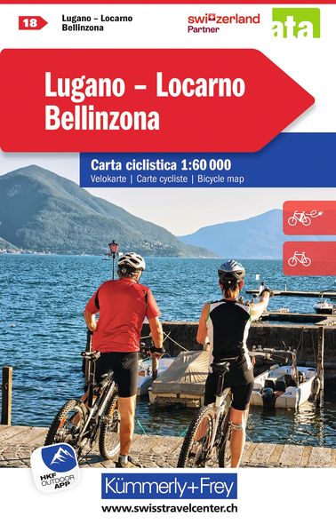 Velokarte 18 Lugano Locarno Bellinzona 1:60.000