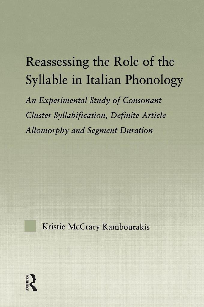 Reassessing the Role of the Syllable in Italian Phonology