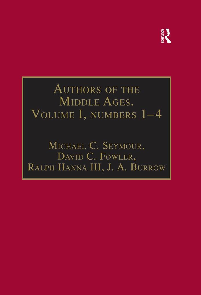 Authors of the Middle Ages. Volume I Nos 1-4