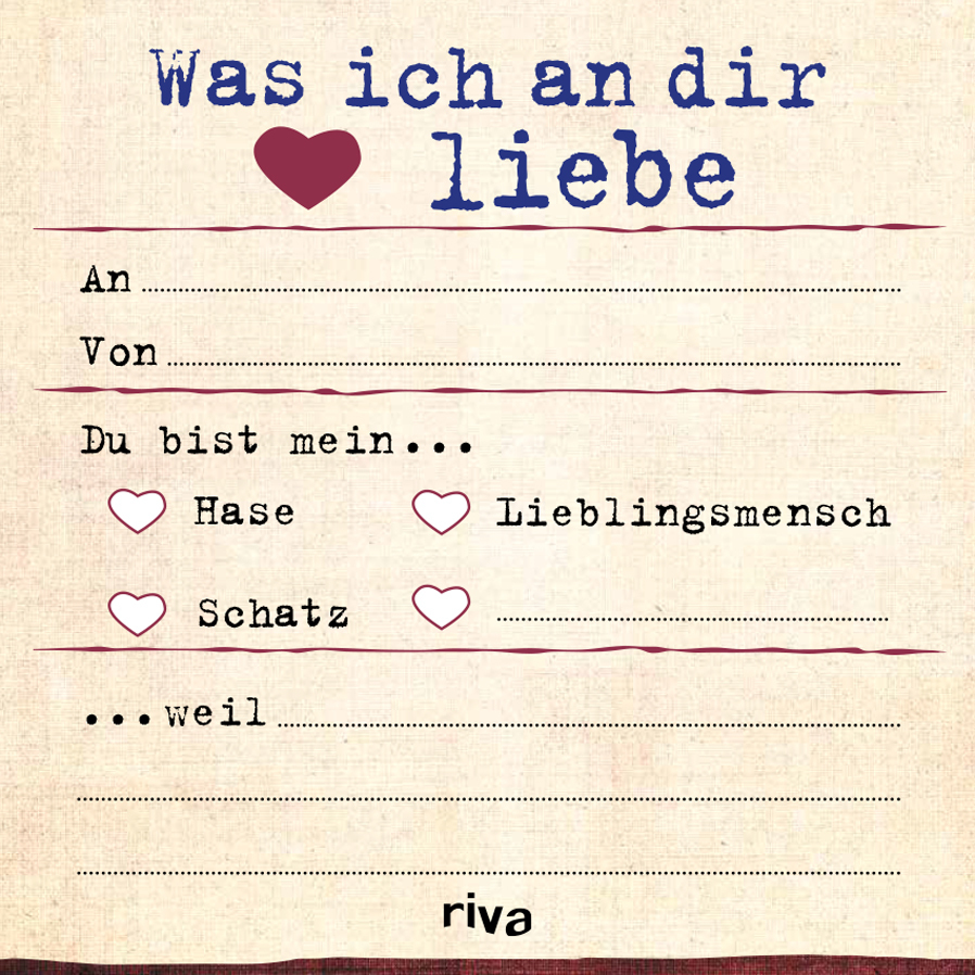 Was ich an dir liebe - Klebezettel