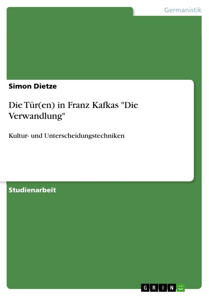 Die Tür(en) in Franz Kafkas Die Verwandlung