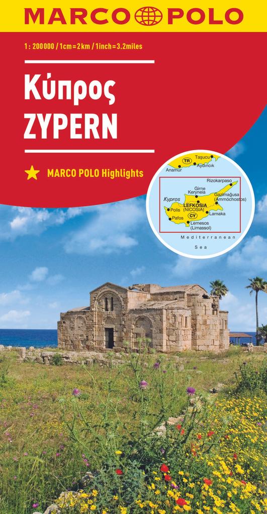 MARCO POLO Karte Zypern 1:200 000