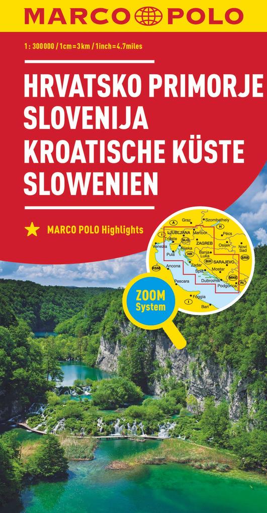 MARCO POLO Regionalkarte Kroatische Küste Slowenien 1:300.000