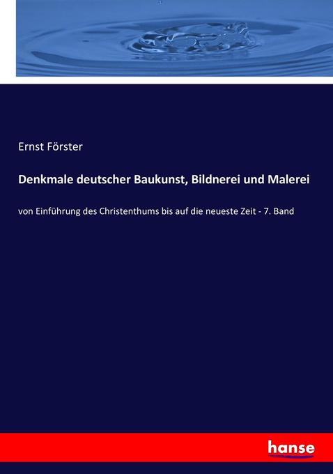 Denkmale deutscher Baukunst Bildnerei und Malerei