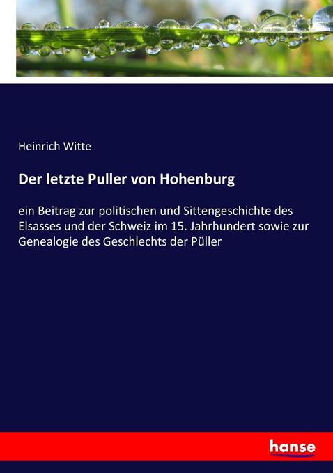 Der letzte Puller von Hohenburg - Heinrich Witte