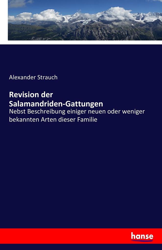 Image of Revision der Salamandriden-Gattungen