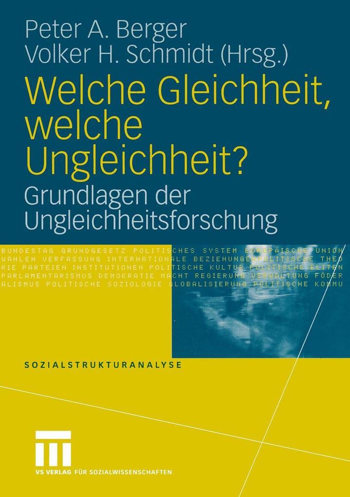Welche Gleichheit welche Ungleichheit?