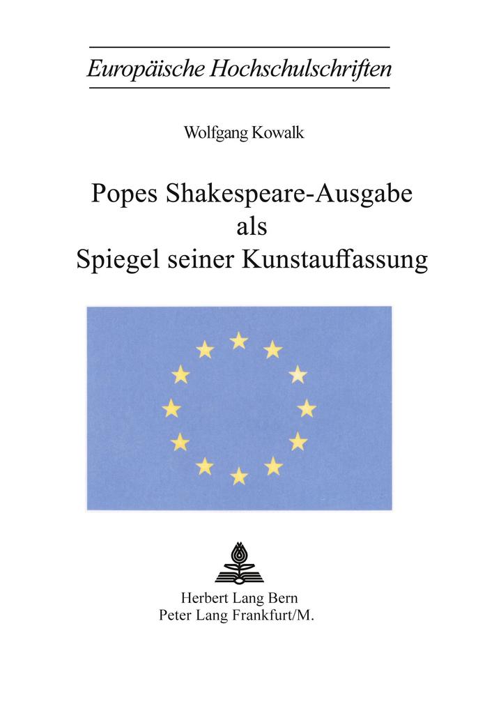 Popes Shakespeare-Ausgabe als Spiegel seiner Kunstauffassung