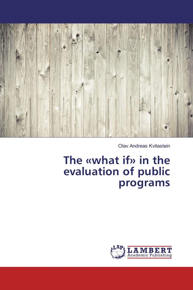 The 'what if' in the evaluation of public programs