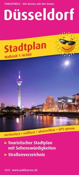 Düsseldorf. Stadtplan 1:16 000