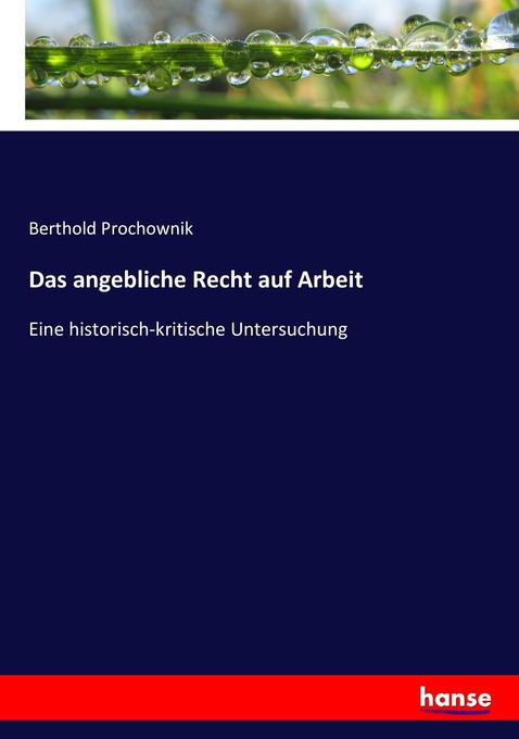 Image of Das angebliche Recht auf Arbeit